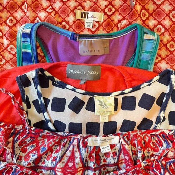 5 Piece Tank Top Bundle Lightweight Summer Beach Vacation Flowy Boho XS - Picture 3 of 13